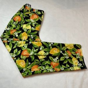 Talbots Limón Print Pants Fully Lined  Vintage Women’s Size: 12